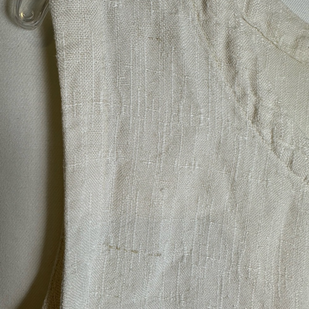 CUT LOOSE Sleeveless Flax Blend Lagenlook‎ Shift Dress, Cream | Sz L - Picture 5 of 8